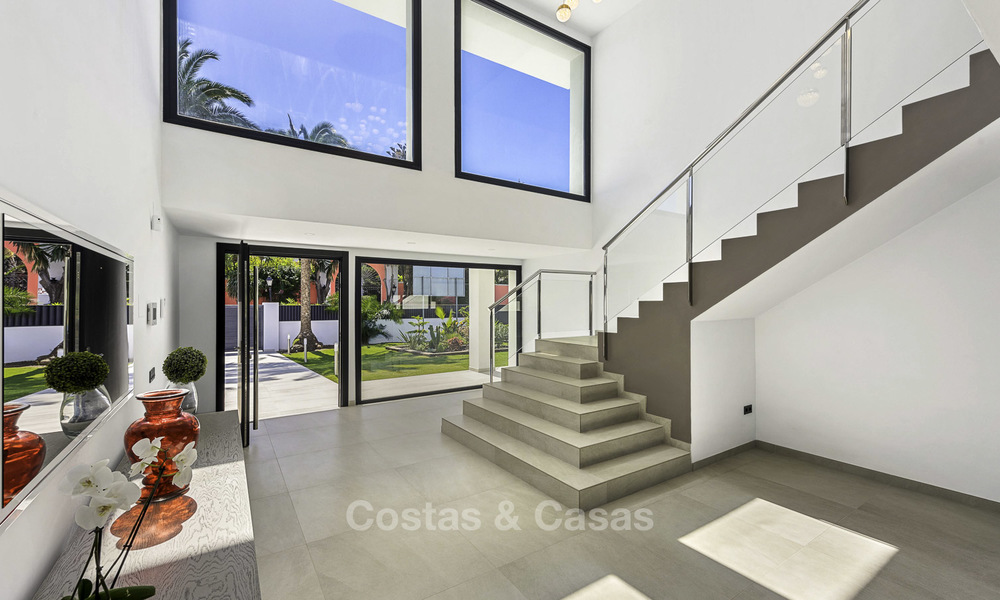 New built modern villa for sale, ready to move into and walking distance to the beach, at the edge of Marbella - Estepona 17650
