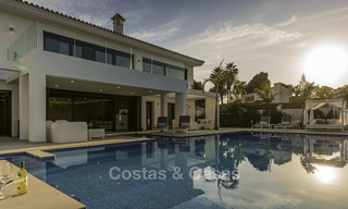 New built modern villa for sale, ready to move into and walking distance to the beach, at the edge of Marbella - Estepona 17673 