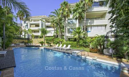 Luxury garden apartment with private pool and garden for sale in a posh complex on the Golden Mile of Marbella 17700