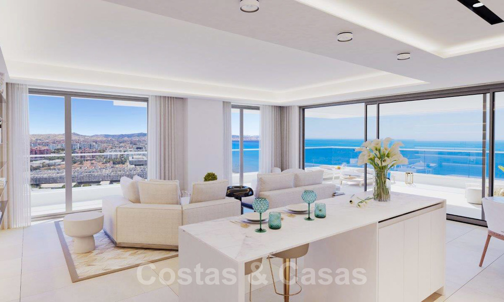 Innovative contemporary luxury apartments for sale in an impressive new beachfront complex in Malaga city 20413