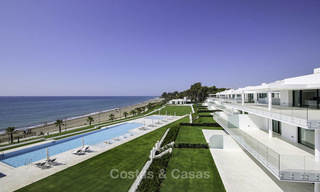 Very exclusive new contemporary beachfront apartments for sale, move in ready, on the New Golden Mile, Marbella - Estepona 18817 