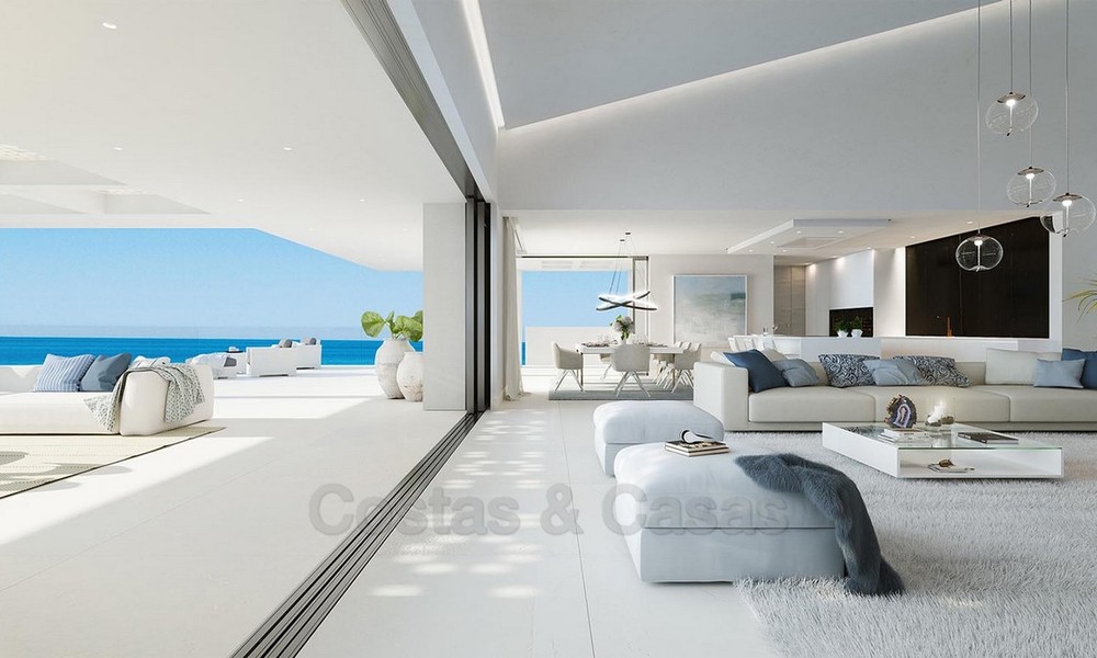 Very exclusive new contemporary beachfront apartments for sale, move in ready, on the New Golden Mile, Marbella - Estepona 18830
