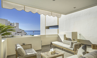 Modern penthouse apartment with private pool for sale in a frontline beach complex, New Golden Mile, Estepona 18639 