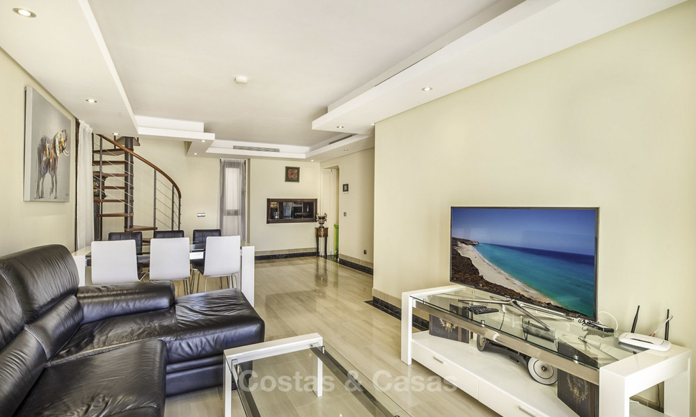 Modern penthouse apartment with private pool for sale in a frontline beach complex, New Golden Mile, Estepona 18641