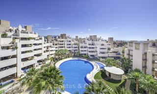 Modern penthouse apartment with private pool for sale in a frontline beach complex, New Golden Mile, Estepona 18653 