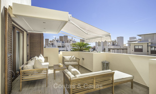 Modern penthouse apartment with private pool for sale in a frontline beach complex, New Golden Mile, Estepona 18655 