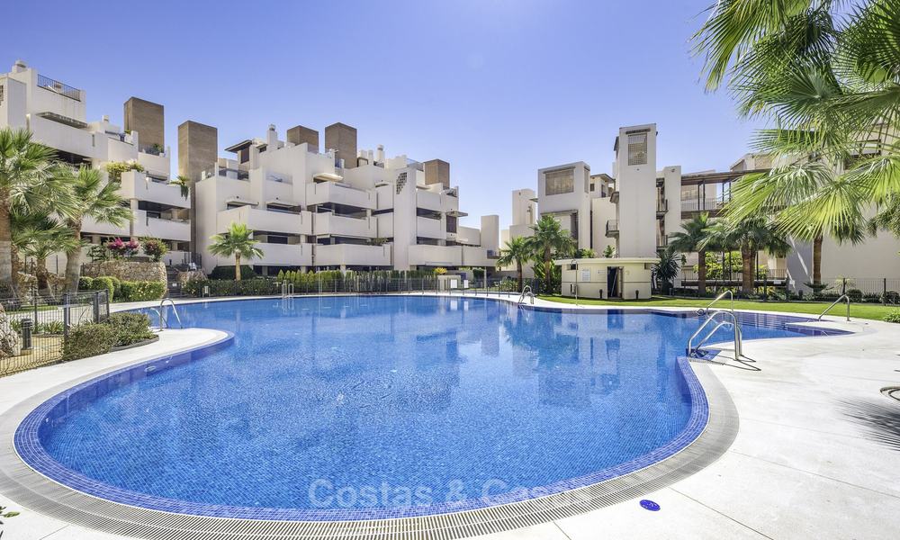 Modern penthouse apartment with private pool for sale in a frontline beach complex, New Golden Mile, Estepona 18659