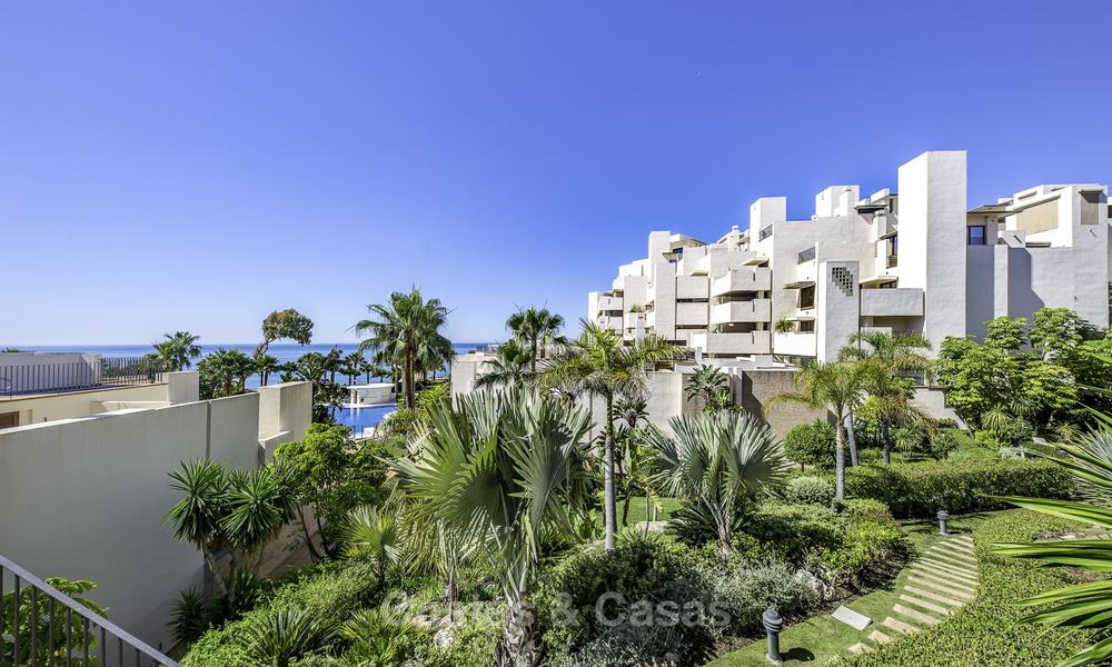 Modern penthouse apartment with private pool for sale in a frontline beach complex, New Golden Mile, Estepona 18660