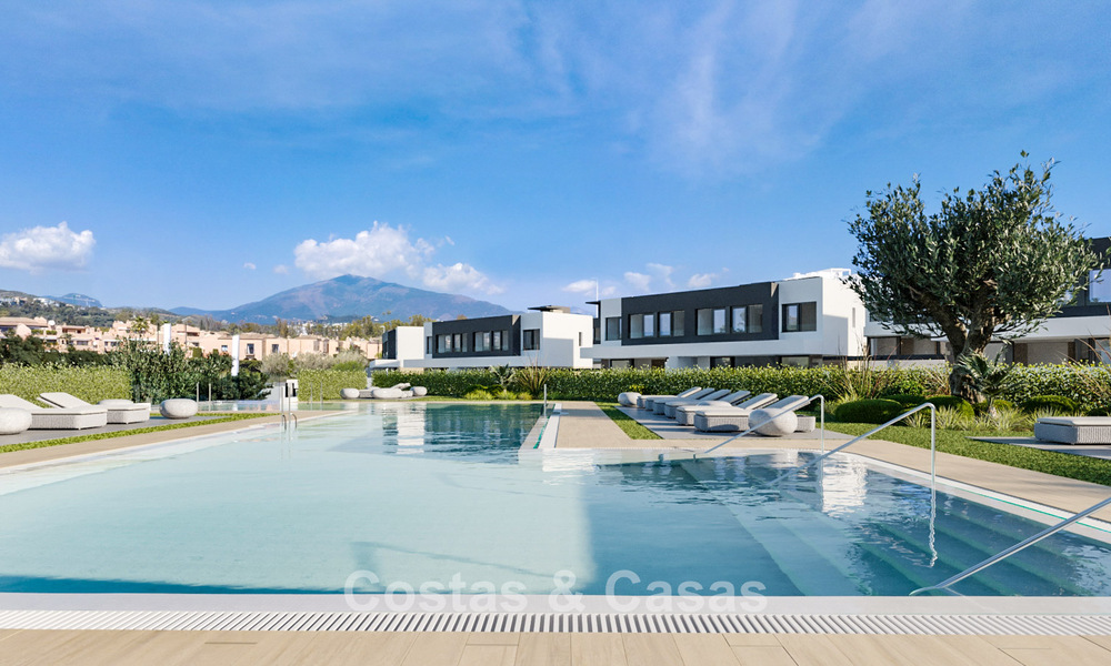 Attractive new semi-detached villas with private garden for sale in the Golden Triangle, Marbella - Benahavis - Estepona 802399