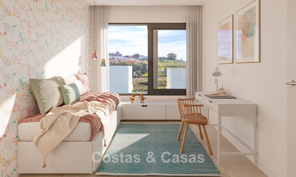 Attractive new semi-detached villas with private garden for sale in the Golden Triangle, Marbella - Benahavis - Estepona 802402