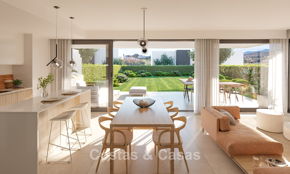 Attractive new semi-detached villas with private garden for sale in the Golden Triangle, Marbella - Benahavis - Estepona 802407