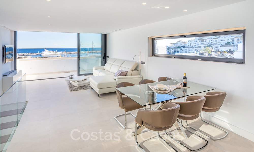Stunning, fully renovated high end penthouse apartment for sale in the marina of Puerto Banus, Marbella 19247