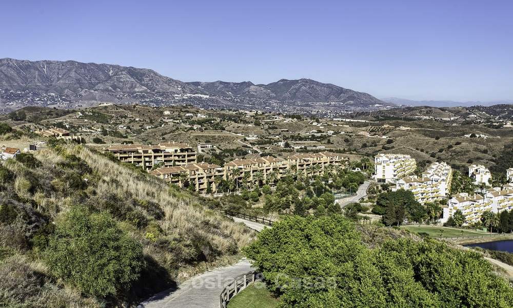 Very spacious, modern 4-bed penthouse on a golf course for sale, with panoramic views, Mijas, Costa del Sol 19012