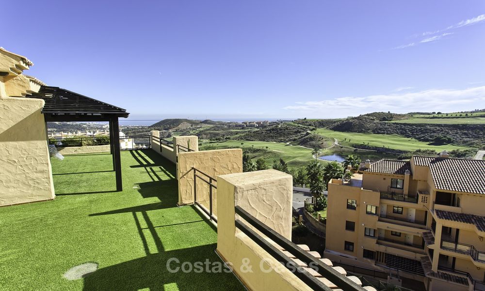 Very spacious, modern 4-bed penthouse on a golf course for sale, with panoramic views, Mijas, Costa del Sol 19042