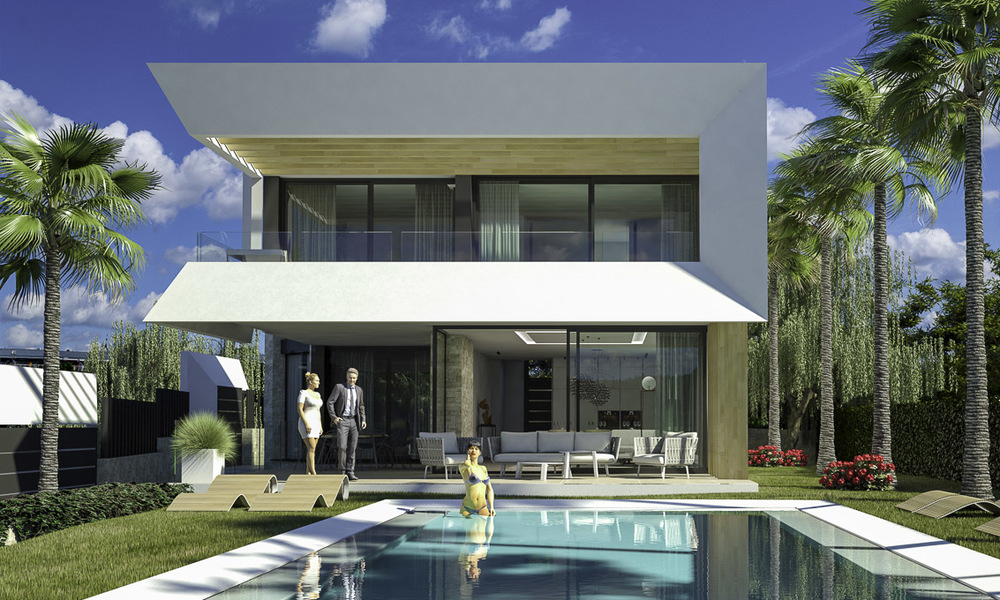 New contemporary luxury villas with panoramic sea views for sale in East Marbella 19334