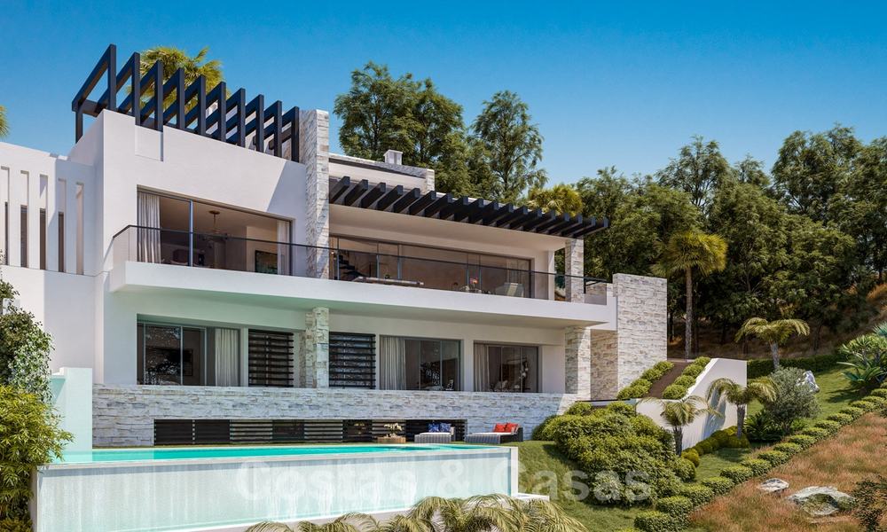 Off-plan turnkey modern villa project with approved building licence for sale, Elviria, Marbella 19646