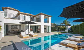 Delightful, completely renovated luxury villa with golf and sea views for sale in Nueva Andalucía, Marbella 19837 