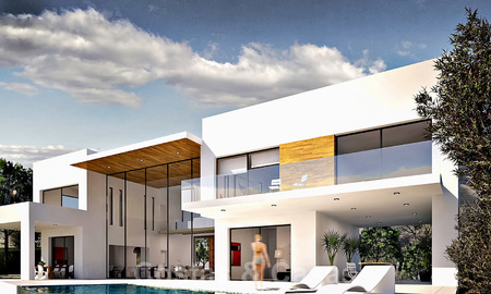 New contemporary luxury villa with sea views for sale in a smart country estate - East Marbella 19880