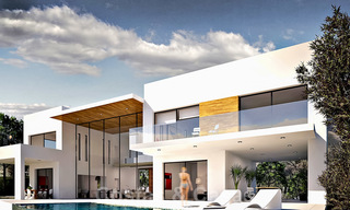 New contemporary luxury villa with sea views for sale in a smart country estate - East Marbella 19880 