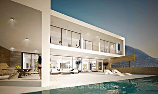New built contemporary luxury villa with panoramic mountain and sea views for sale, East Marbella 19889 