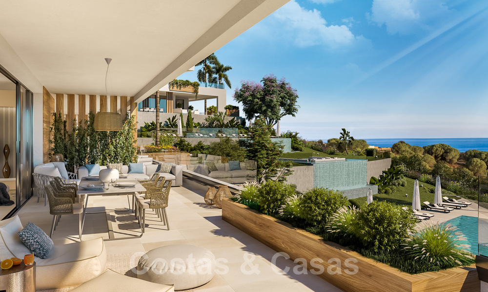 New modern luxury apartments with amazing sea views for sale, frontline golf in Marbella East 19944