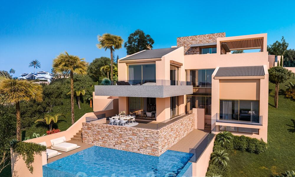 Fantastic plot with villa projects with approved licence and panoramic sea views for sale in Elviria, East Marbella 36438