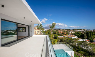 SOLD. Super luxurious contemporary villa with sea and mountain views for sale in the Golden Triangle of Benahavis, Estepona, Marbella 20768 