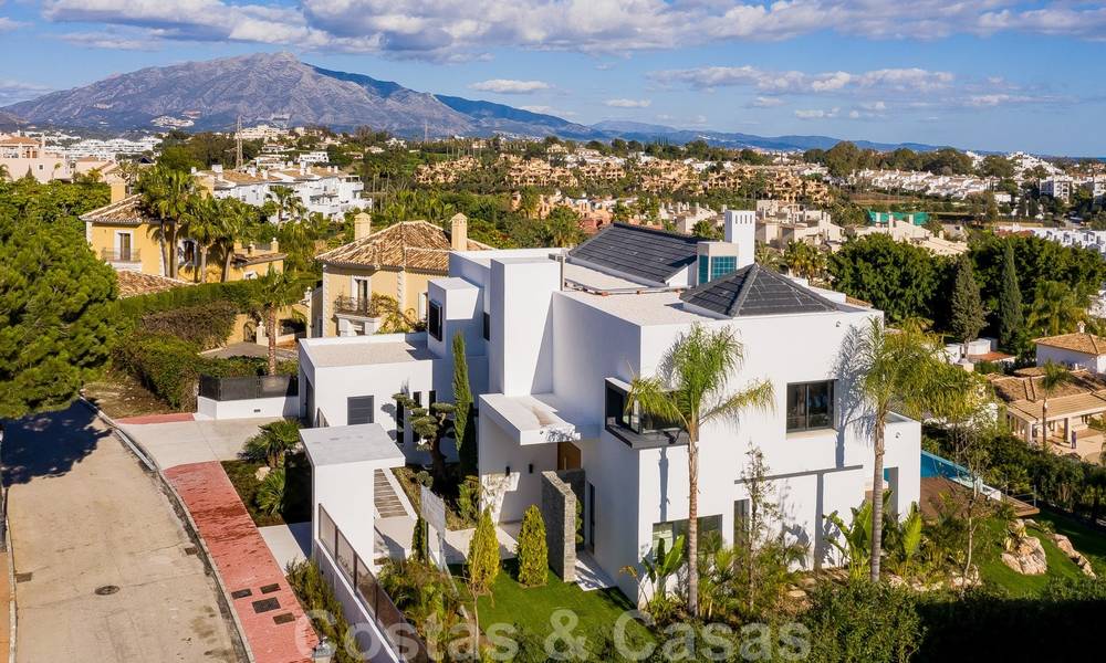 SOLD. Super luxurious contemporary villa with sea and mountain views for sale in the Golden Triangle of Benahavis, Estepona, Marbella 20786