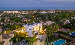 SOLD. Super luxurious contemporary villa with sea and mountain views for sale in the Golden Triangle of Benahavis, Estepona, Marbella 25434 
