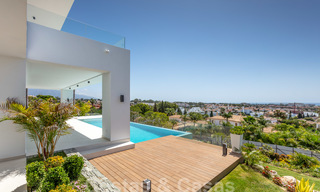 SOLD. Super luxurious contemporary villa with sea and mountain views for sale in the Golden Triangle of Benahavis, Estepona, Marbella 25435 