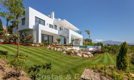 SOLD. Super luxurious contemporary villa with sea and mountain views for sale in the Golden Triangle of Benahavis, Estepona, Marbella 25437