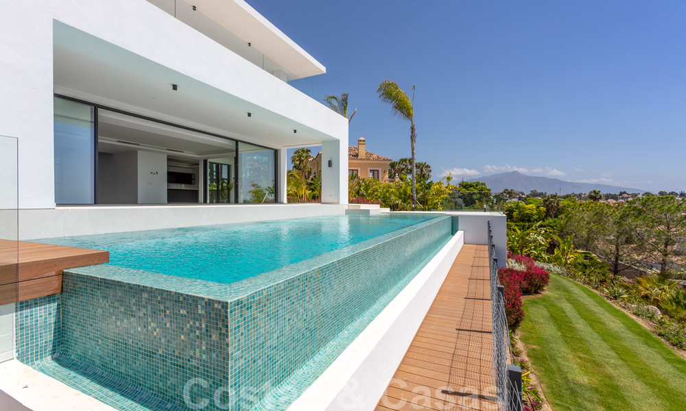 SOLD. Super luxurious contemporary villa with sea and mountain views for sale in the Golden Triangle of Benahavis, Estepona, Marbella 25441
