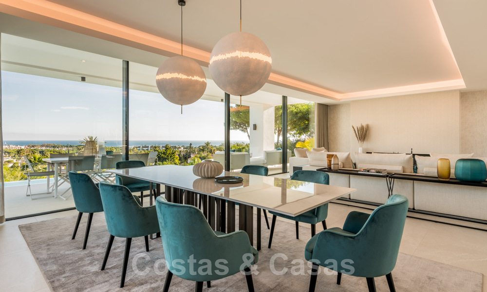 SOLD. Super luxurious contemporary villa with sea and mountain views for sale in the Golden Triangle of Benahavis, Estepona, Marbella 29798