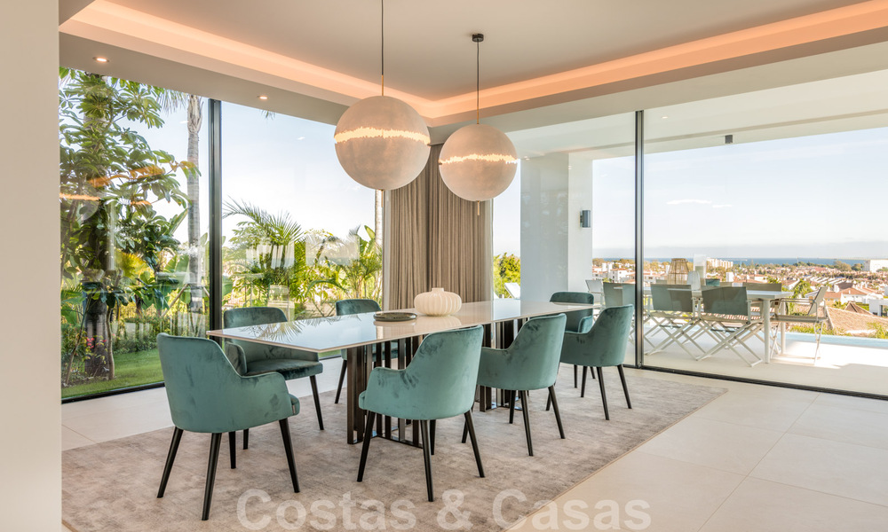 SOLD. Super luxurious contemporary villa with sea and mountain views for sale in the Golden Triangle of Benahavis, Estepona, Marbella 29806