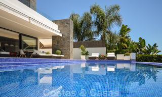 Modern luxury villa with panoramic sea views for sale in the prestigious Golden Mile of Marbella 21005 