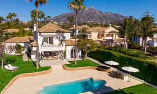 Majestic, completely renovated trendy Spanish villa for sale, frontline golf in Nueva Andalucia, Marbella 21354 
