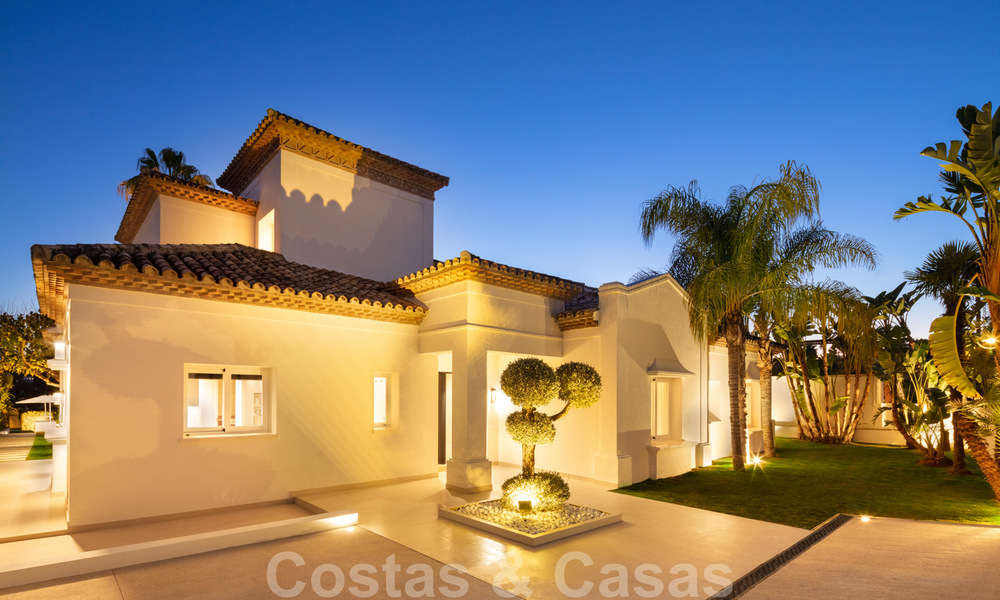 Majestic, completely renovated trendy Spanish villa for sale, frontline golf in Nueva Andalucia, Marbella 21367
