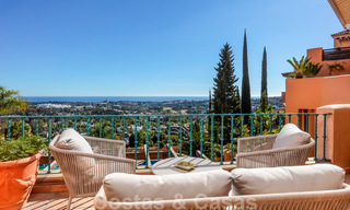 Impressive south facing penthouse with stunning sea views for sale in the Golf Valley of Nueva Andalucia, Marbella 37536 