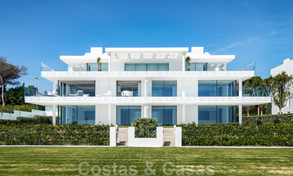 Private resale! Ultra deluxe avant garde beach front apartment for sale in an exclusive complex on the New Golden Mile, Marbella - Estepona 22001