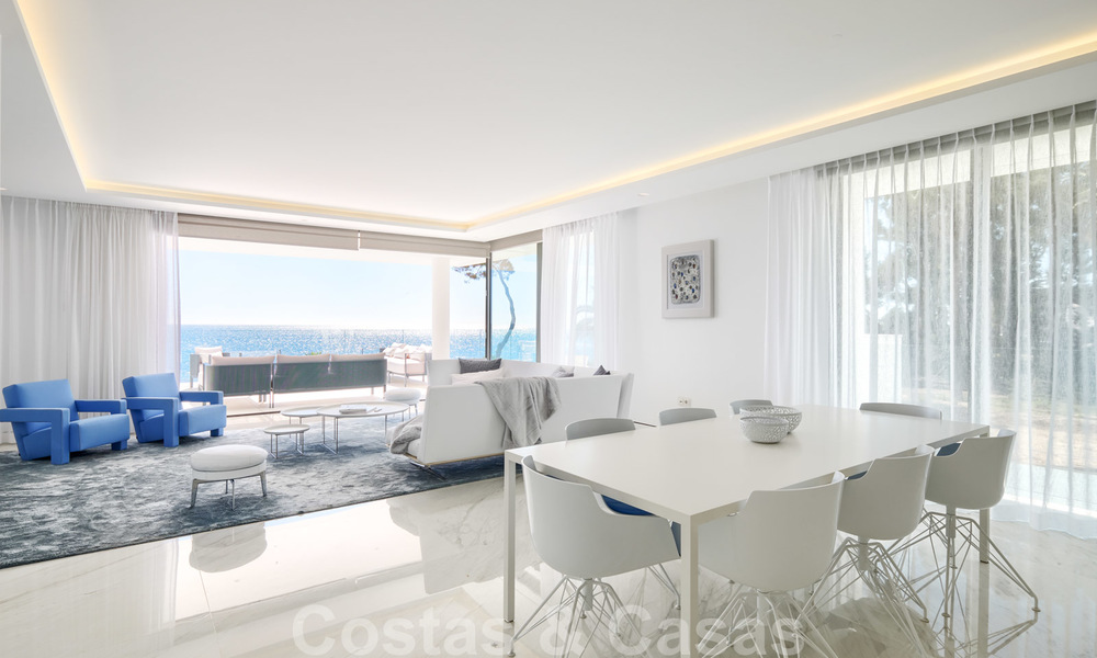 Private resale! Ultra deluxe avant garde beach front apartment for sale in an exclusive complex on the New Golden Mile, Marbella - Estepona. Reduced in price! 22055