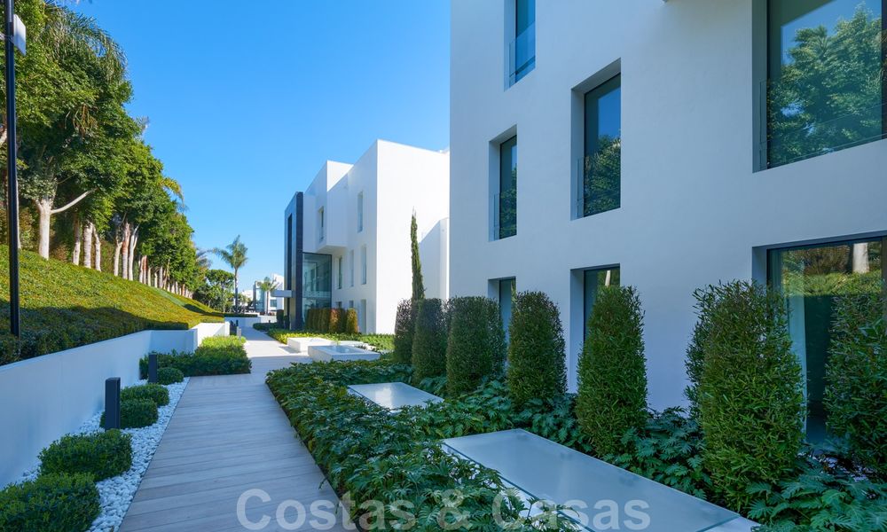 Private resale! Ultra deluxe avant garde beach front apartment for sale in an exclusive complex on the New Golden Mile, Marbella - Estepona. Reduced in price! 22060