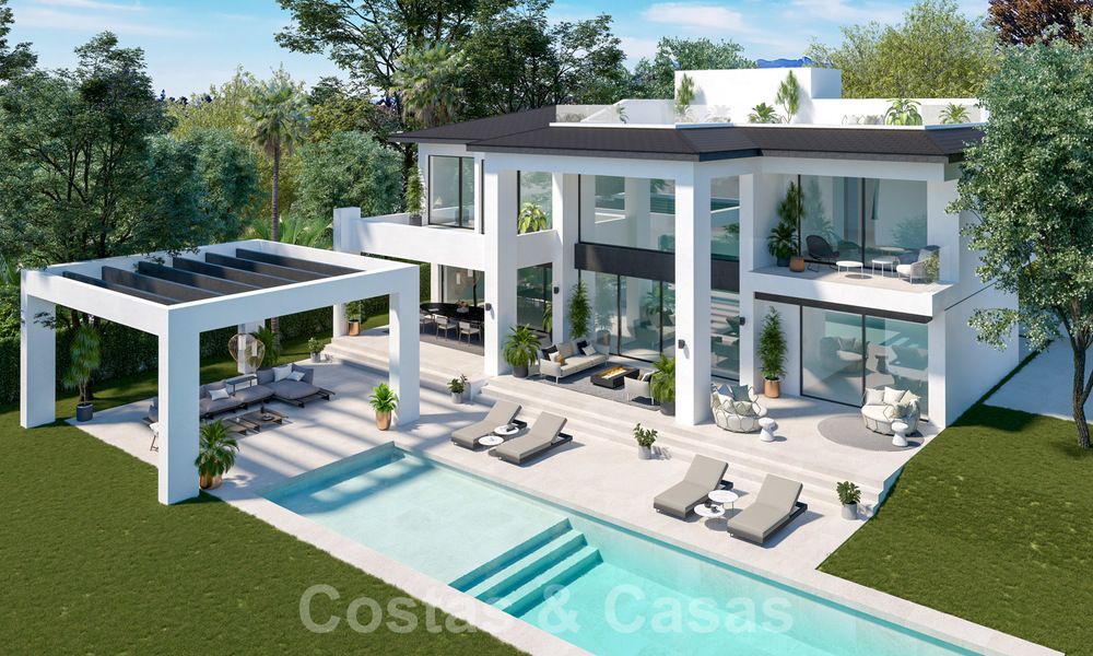Three exclusive contemporary luxury villas for sale, walking distance to the beach, amenities, San Pedro - Puerto Banus, Marbella 22285