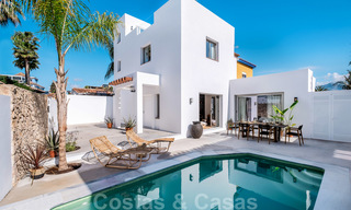 Beautifully renovated Ibiza style semi-detached villa for sale, walking distance to the beach and centre of San Pedro - Marbella 23376 