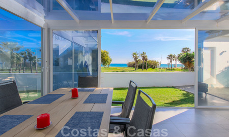 First line beach villa for sale with stunning sea view on the New Golden Mile, between Marbella and Estepona 23482