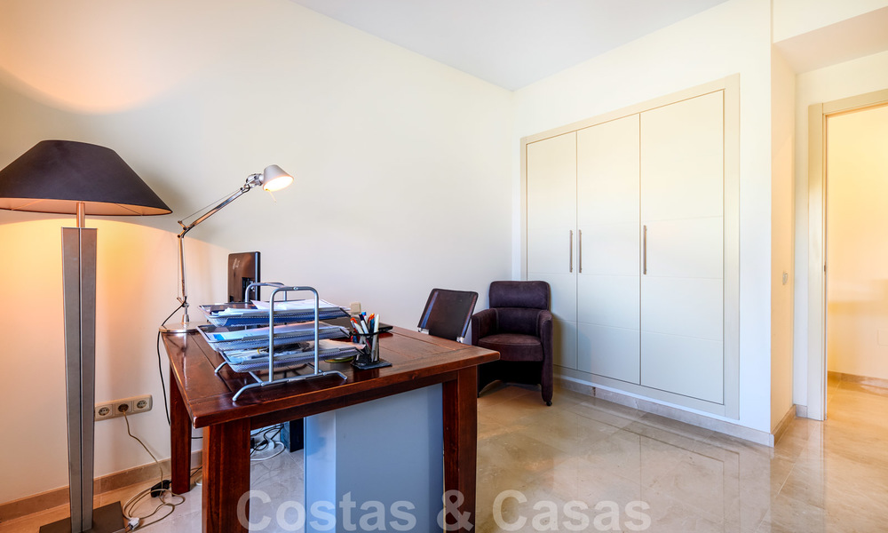 Contemporary garden corner apartment for sale in a residential development with private lagoon, Casares, Costa del Sol 23595