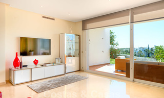 Contemporary garden corner apartment for sale in a residential development with private lagoon, Casares, Costa del Sol 23610 