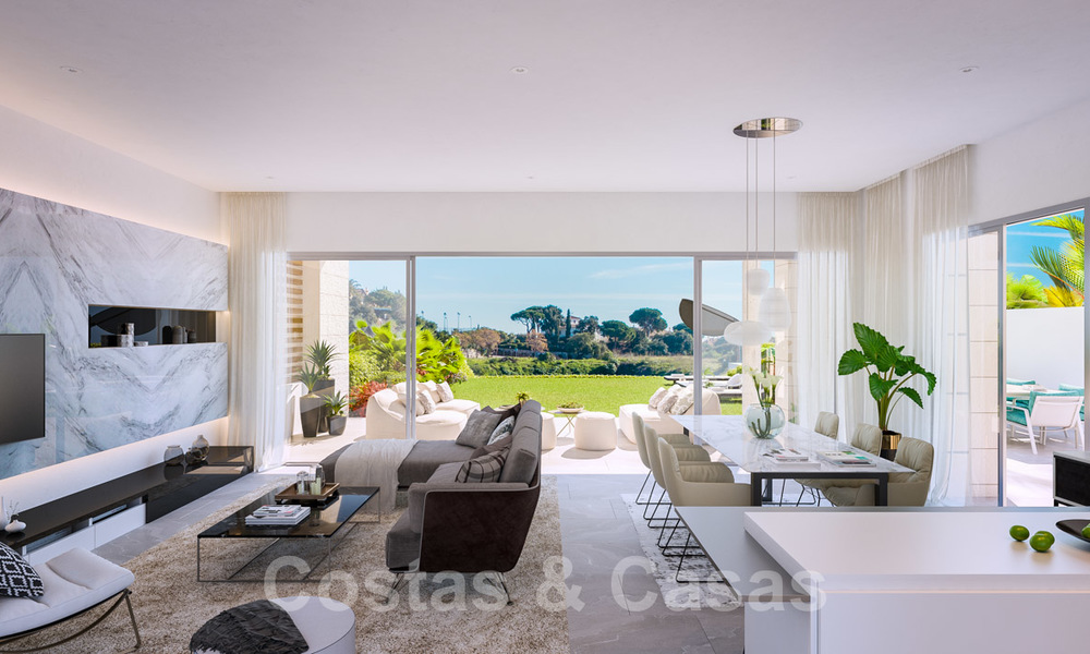 Modern luxury houses for sale in a gated complex, close to the golf course and the centre of San Pedro in Marbella 23630