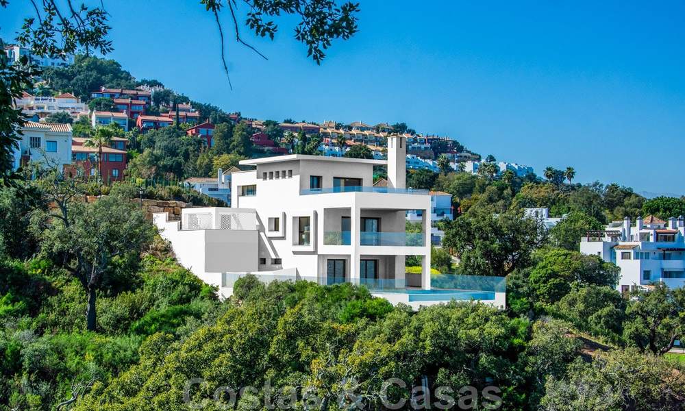 Modern villa with beautiful mountain and sea views for sale in the hills of Eastern Marbella 23640