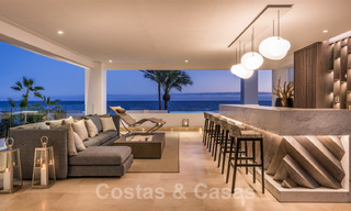 Modern exclusive beachfront villa for sale with panoramic sea views on the New Golden Mile, between Marbella and Estepona. Back on the market! 24280 