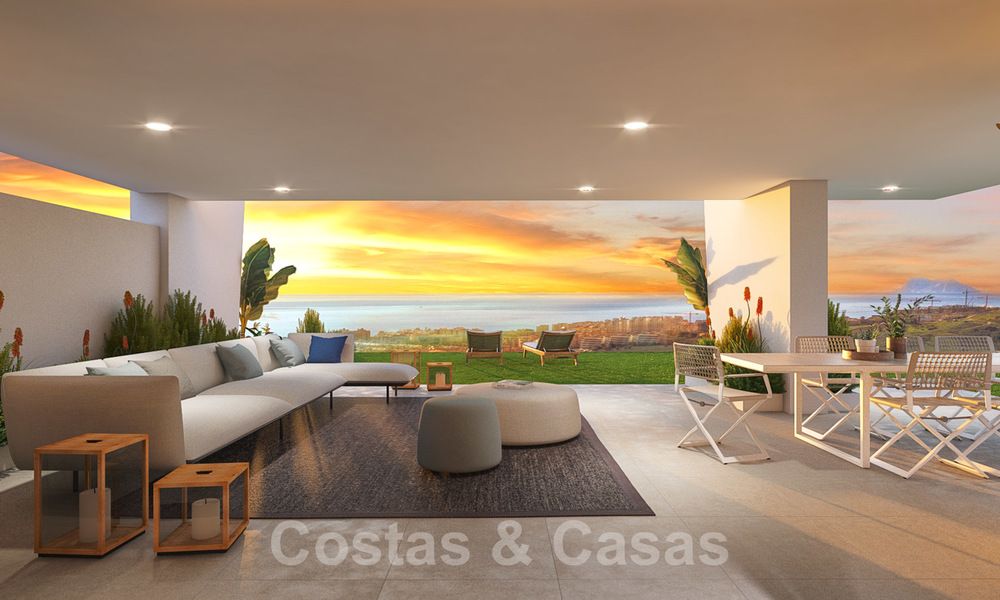 Elegant new modern apartments with panoramic mountain- and sea views for sale in the hills of Estepona 27714